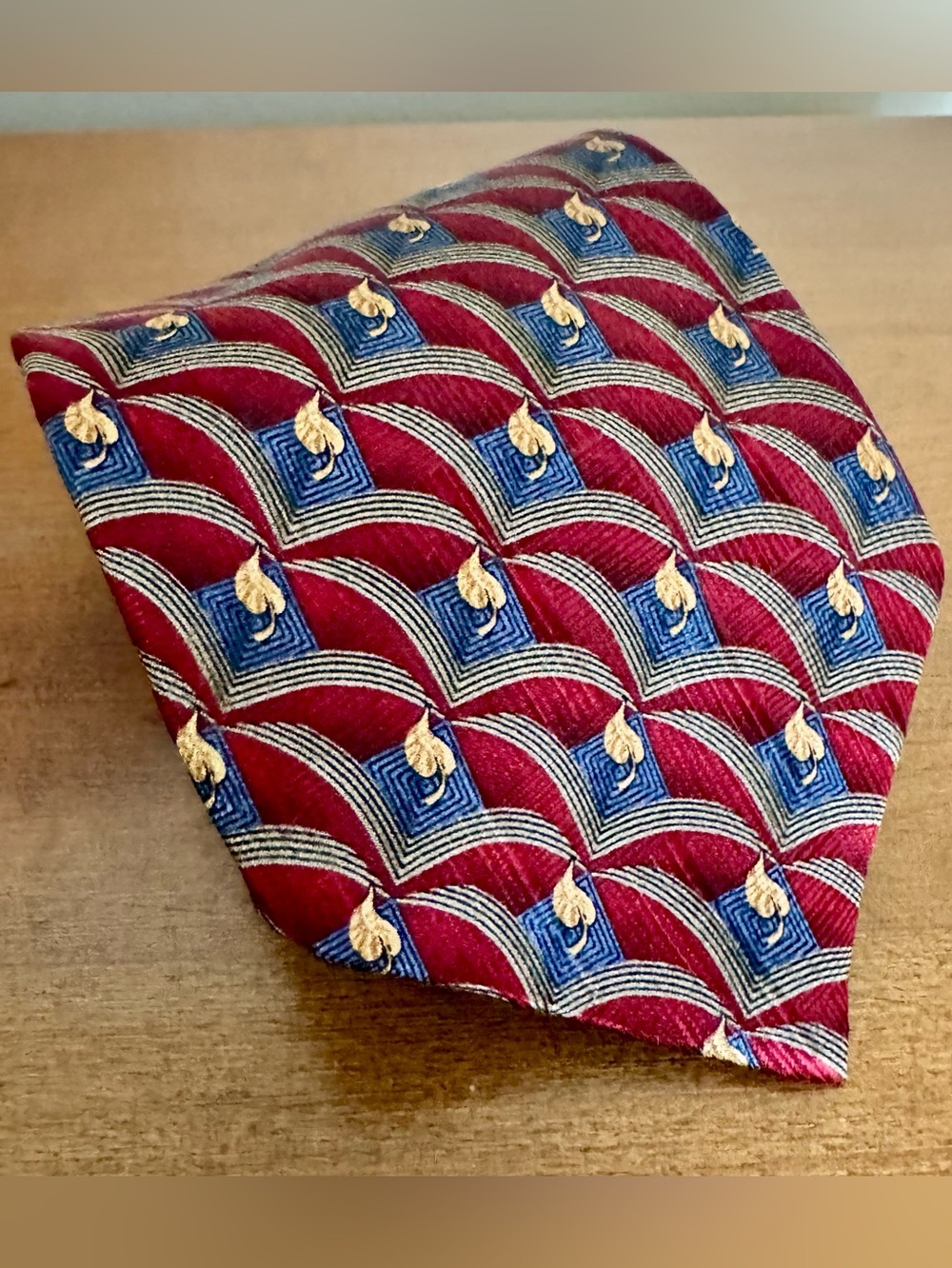J.Z. Richards for Nordstrom 100 % Silk Men’s Tie Vintage Preppy 90’s Red Retro